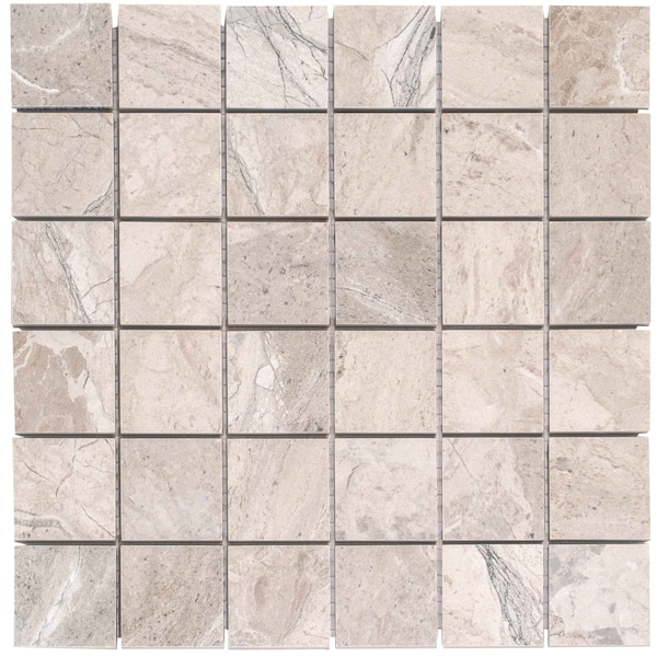 Apollo Tile Splendor 11.81 in. x 11.81 in. Matte Beige Porcelain Mosaic Wall and Floor Tile 5.81 sqft/case, 6PK IMP88EANAMOS - main